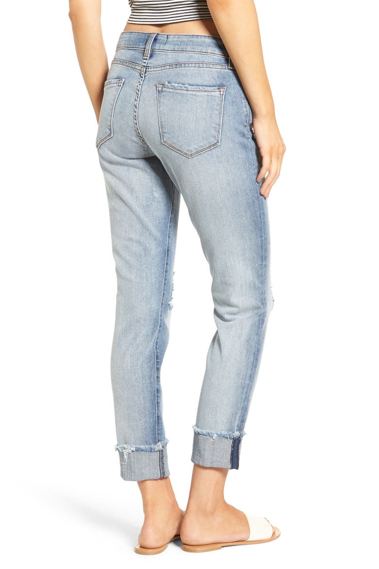 Fray Hem Taylor Tomboy Jeans, Alternate, color, TORO CANYON