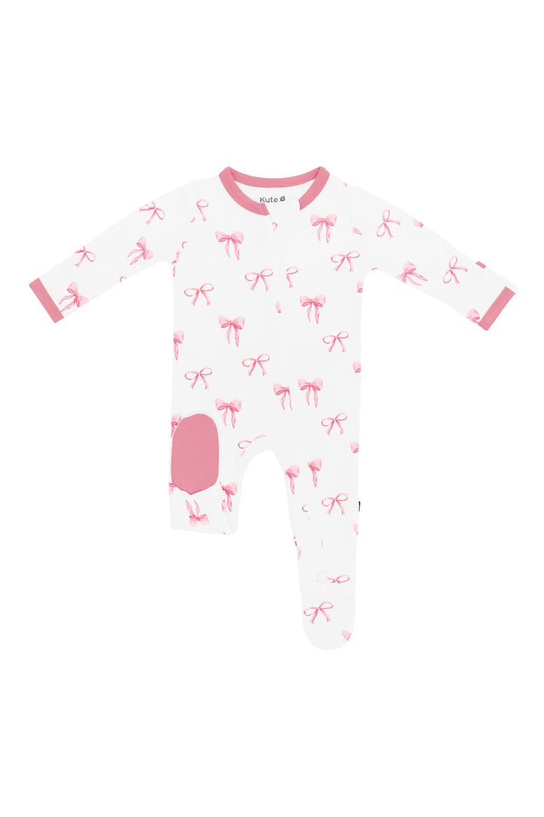 Zip-Up Footie, Alternate, color, BOW