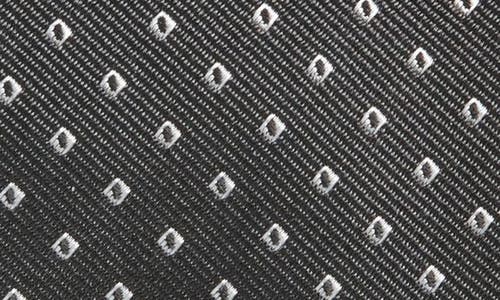 Hugo Boss Boss Geo Jacquard Silk Blend Tie In Dark Grey
