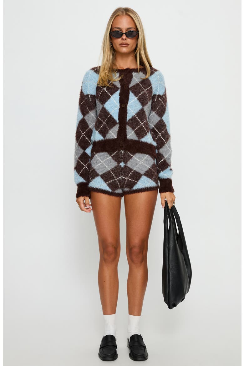 Kenlea Argyle Cardigan, Alternate, color, BLUE ARGYLE