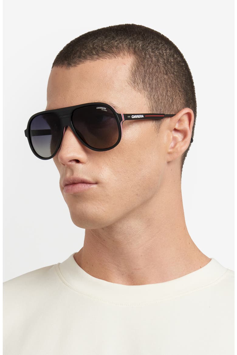 C Sport 59mm Gradient Shield Sunglasses, Alternate, color, BLACK/ GREY SF POLAR