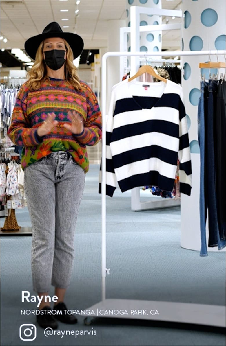 Stripe V-Neck Sweater, sales video thumbnail