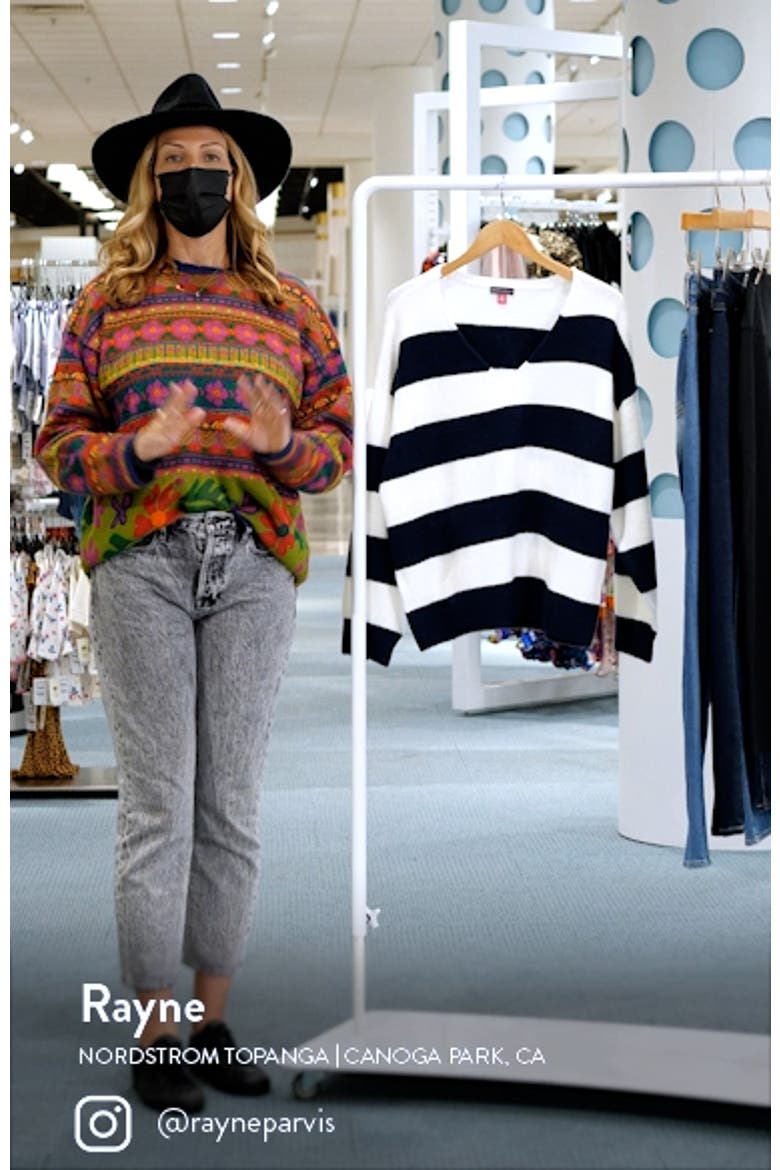 Stripe V-Neck Sweater video
