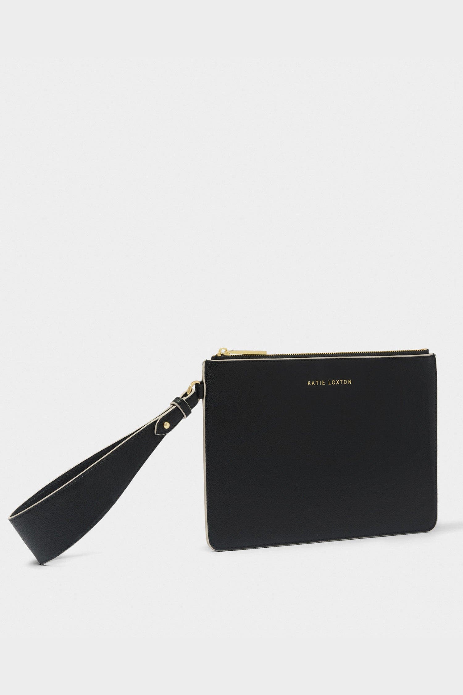 Katie Loxton Marni Wristlet Pouch, Main, color, Black