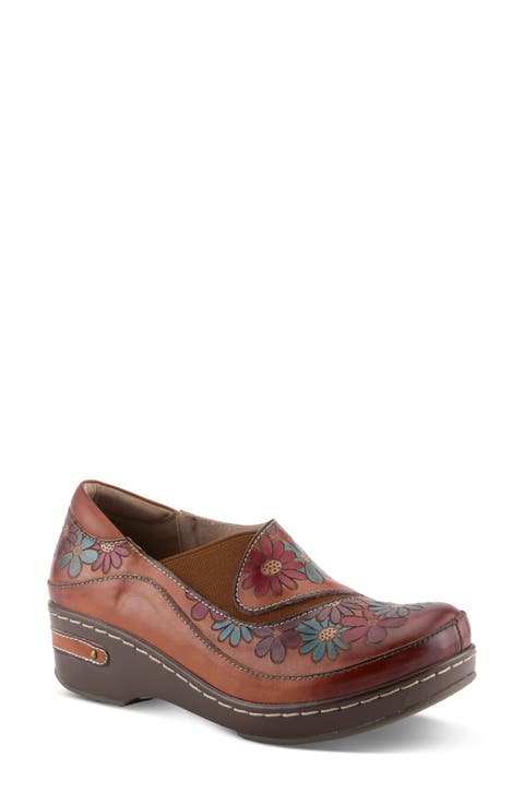 Burbank-Dazis Leather Clog