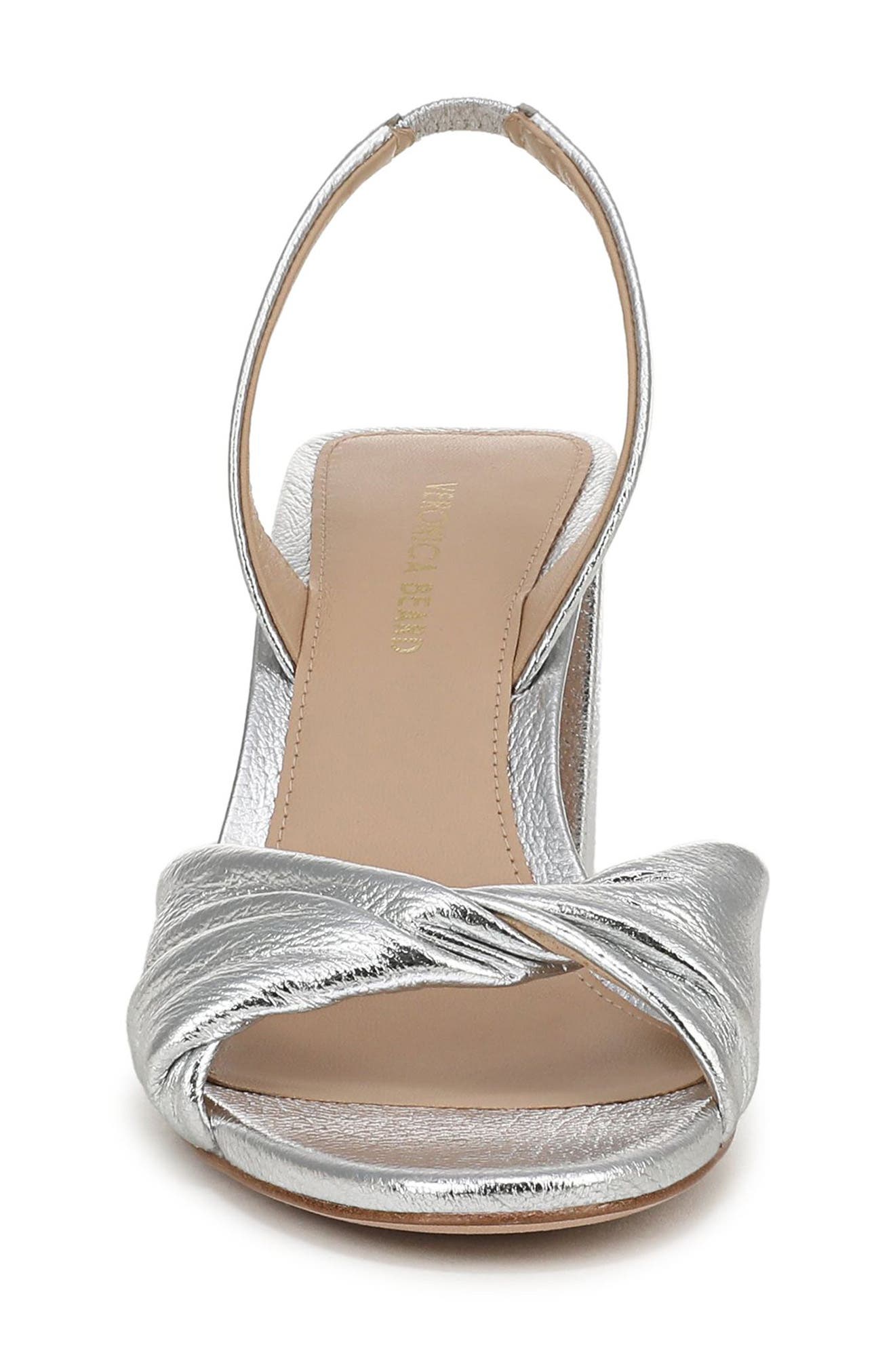 Veronica Beard Tullia Slingback Sandal, Alternate, color, Silver