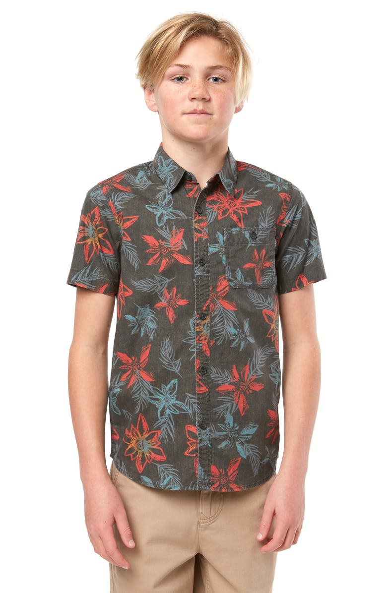 O'Neill Threshold Short Sleeve Tropical Shirt, Alternate, color,