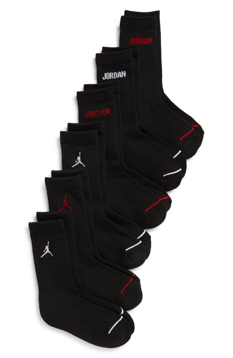 Jordan Kids' 6-Pack Jordan Legend Assorted Crew Socks, Main, color, 023Black