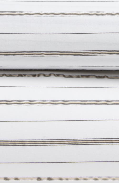 Nordstrom Stripe Organic Cotton Sateen Sheet Set In White Brilliant Stripe