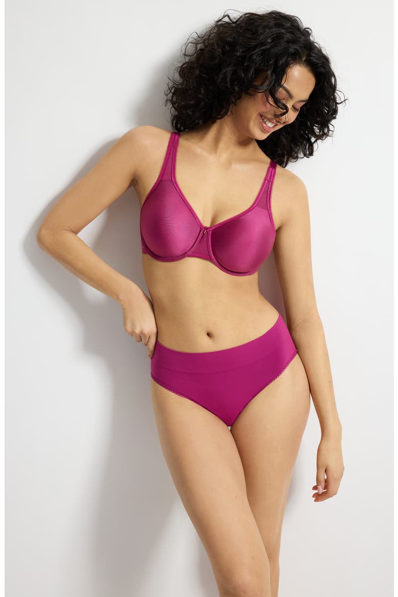 Basic Beauty Seamless Underwire Bra, Alternate, color, BERRY FIZZ