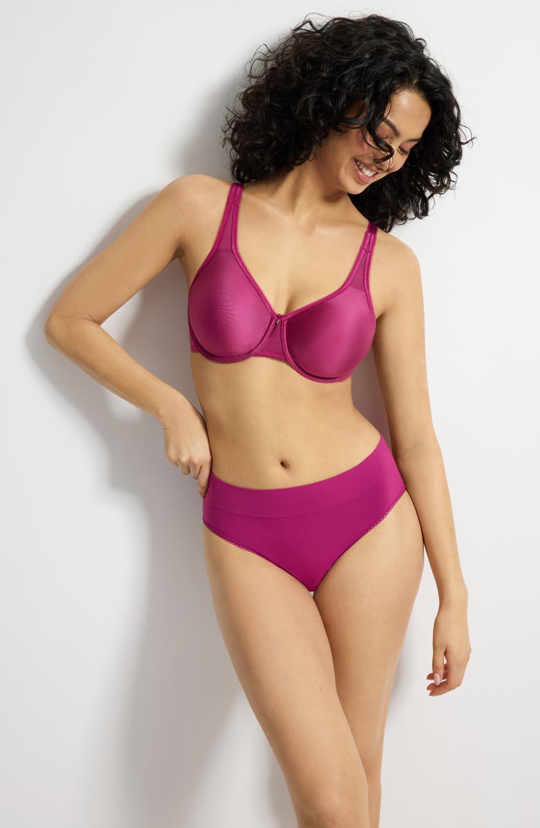 Wacoal Basic Beauty Seamless Underwire Bra, Alternate, color, Berry Fizz