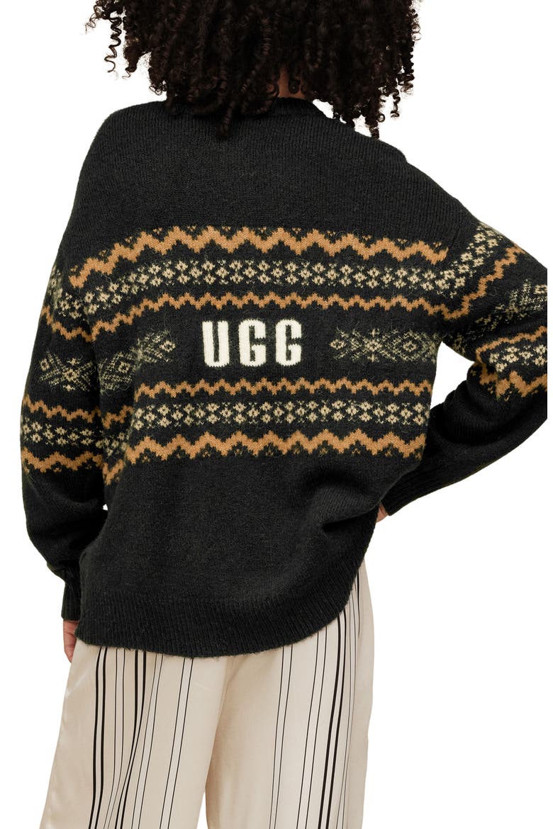 Kaelan Uggisle Sweater, Alternate, color, BLACK