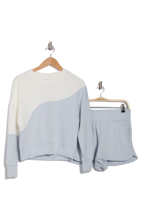 Rbx Neoair Colorblock Crewneck Sweatshirt & Shorts Set In Multi