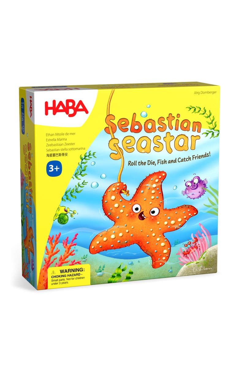HABA Sebastian Sea Star Fishing Board Game, Main, color, Multi