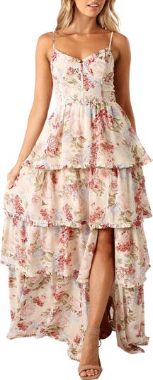 Mito Floral Tiered Corset Gown