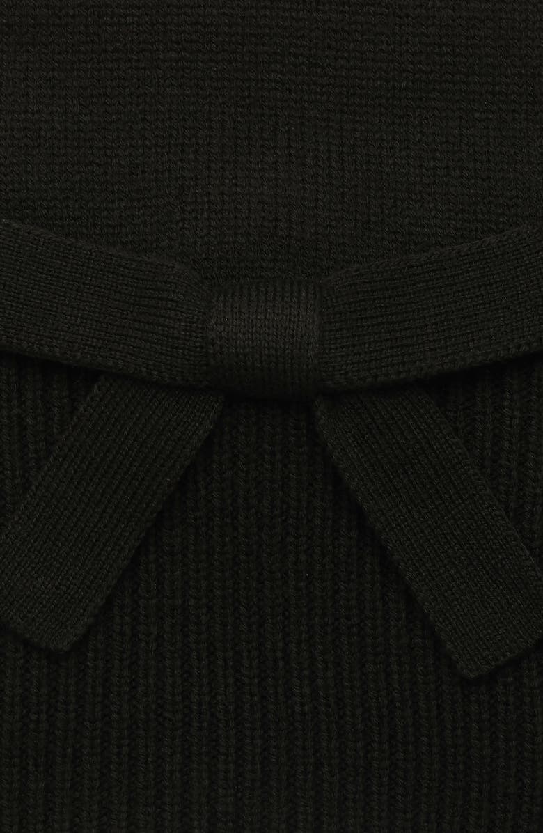 Kate Spade New York bow trim scarf, Alternate, color, Black