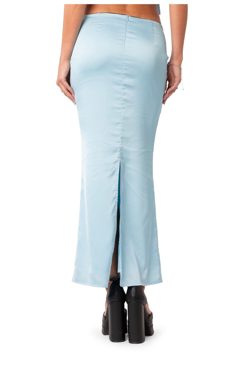 EDIKTED Low Rise Satin Maxi Skirt, Alternate, color,