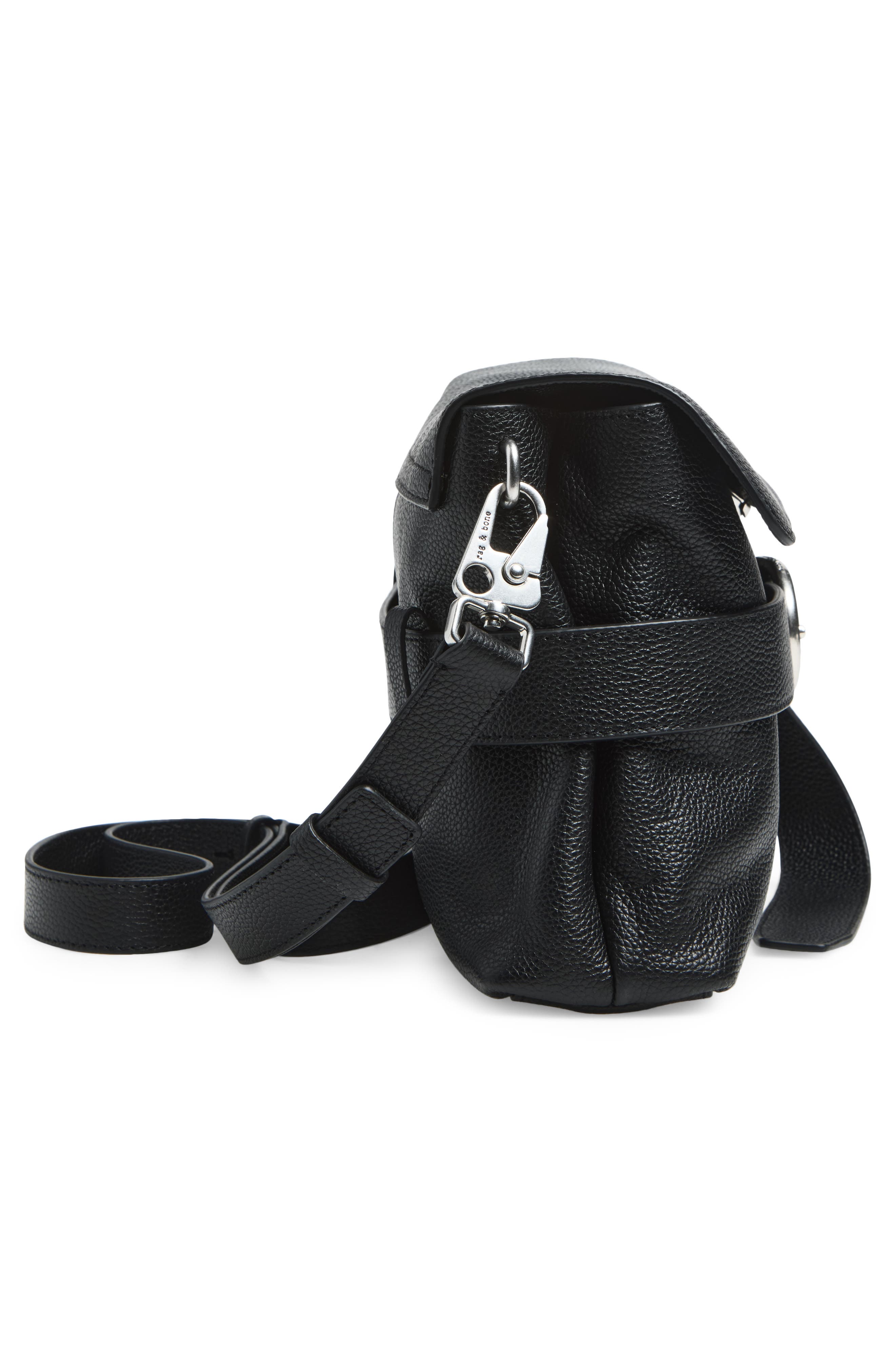 rag & bone Lexington Leather Crossbody Bag, Alternate, color, Black