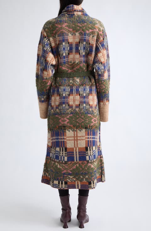 Telos Wool & Alpaca Blend Jacquard Cardigan