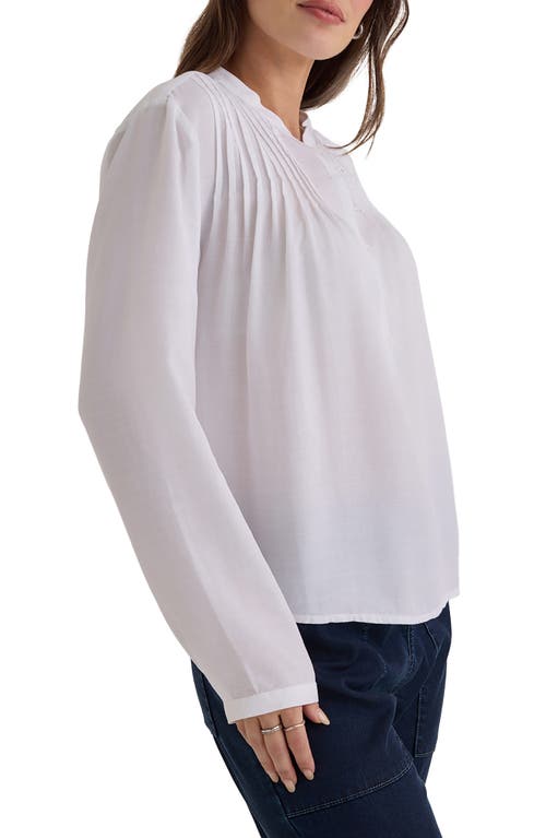 Bella Dahl Pintuck Popover Chiffon Top In White
