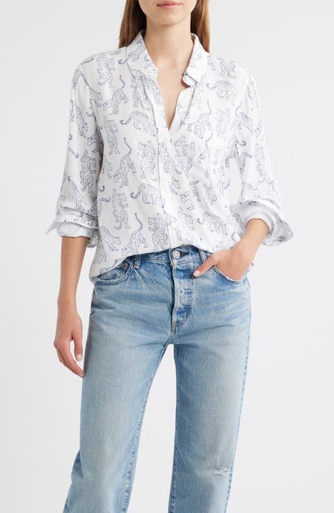 Kathryn Print Button-Up Shirt