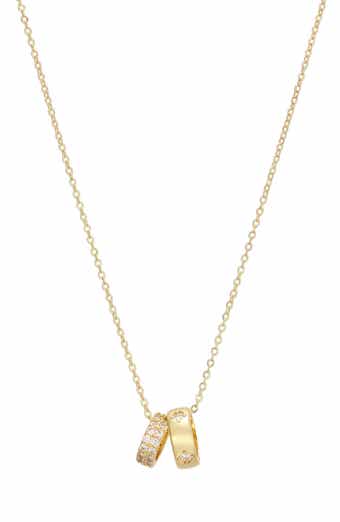 Double Ring Pendant Necklace