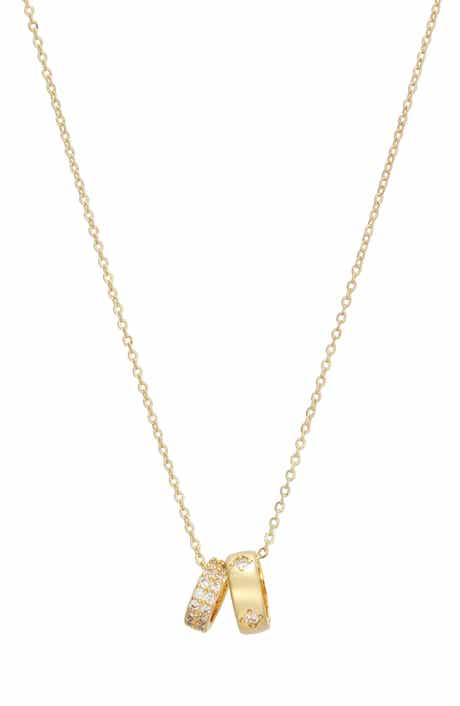 Double Ring Pendant Necklace