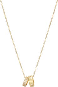 Adornia Double Ring Pendant Necklace