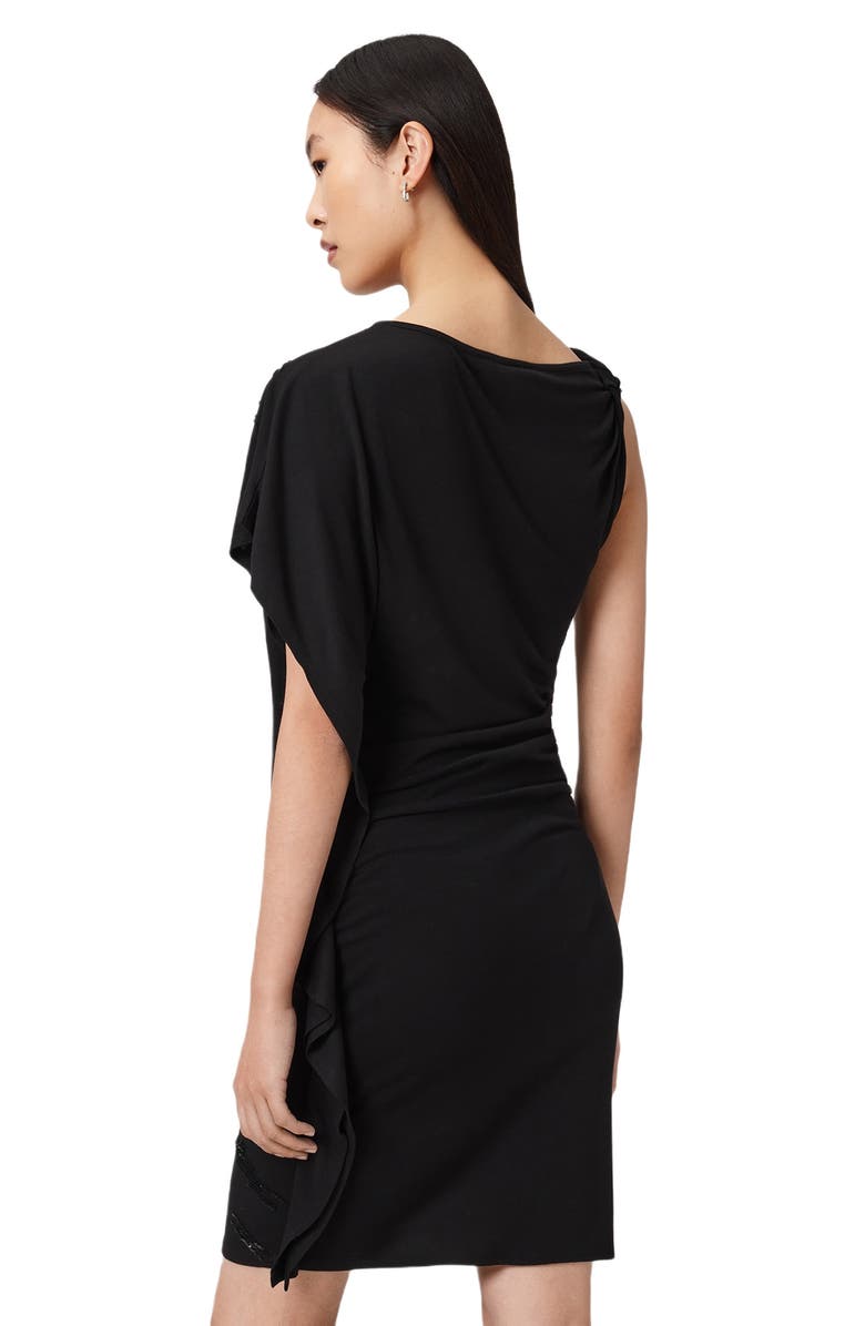 AllSaints Sophie Soutache Cocktail Dress, Alternate, color, Black