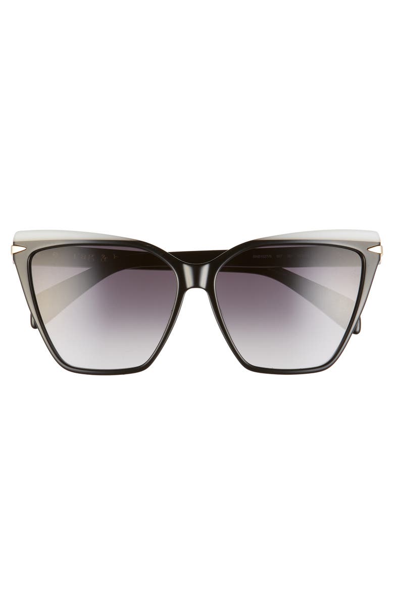 rag & bone 59mm Gradient Cat Eye Sunglasses, Alternate, color,