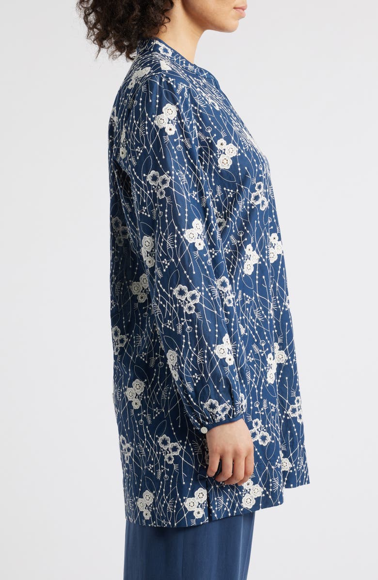 Masai Copenhagen Giaria Floral Embroidered Cotton Tunic, Alternate, color, 