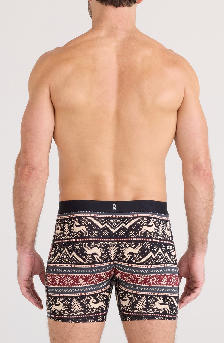 SAXX DropTemp<sup>™</sup> Assorted 2-Pack Cooling Cotton Boxer Briefs, Alternate, color, Caribou/ Black