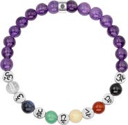 Karma and Luck Balanced Spirit - Chakra Amethyst Stone Bracelet