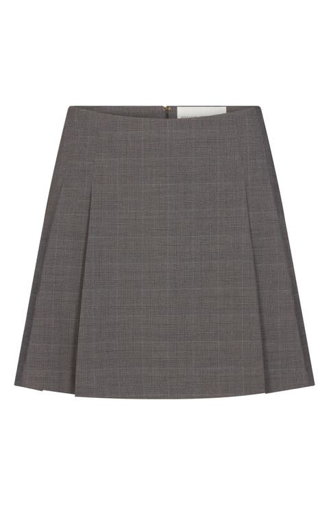 Nikki Plaid Pleated Miniskirt