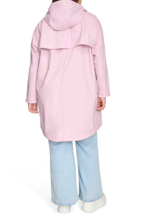 Levi's Water Resistant Hooded Raincoat In Blush