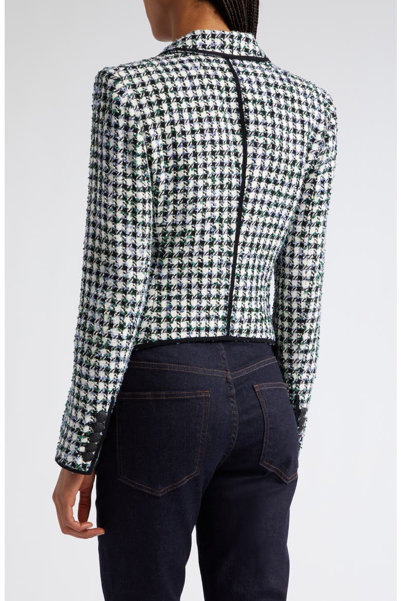 Diego Metallic Check Cotton Blend Tweed Dickey Jacket, Alternate, color, BLUE/ PINEGROVE MULTI