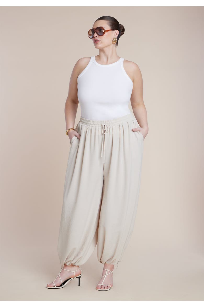 Drawstring Balloon Pant (plus), Alternate, color, OAT