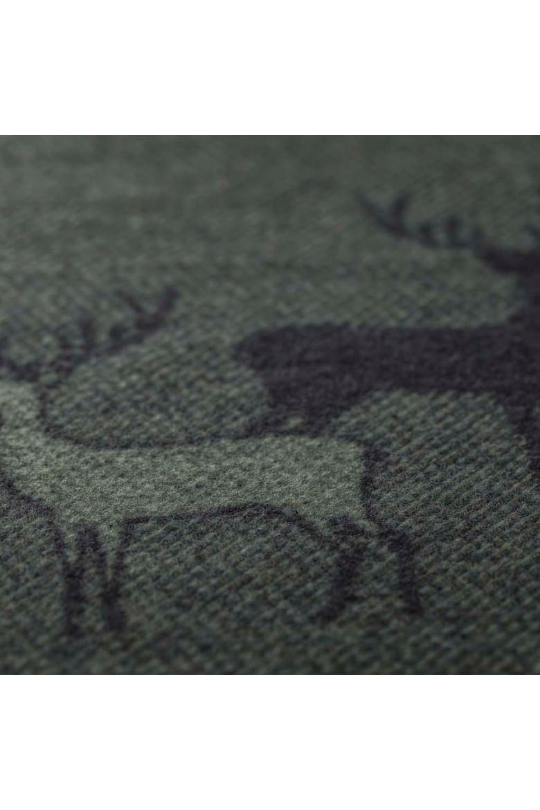 Luca Pair of Stags Throw, Alternate, color, Ivy
