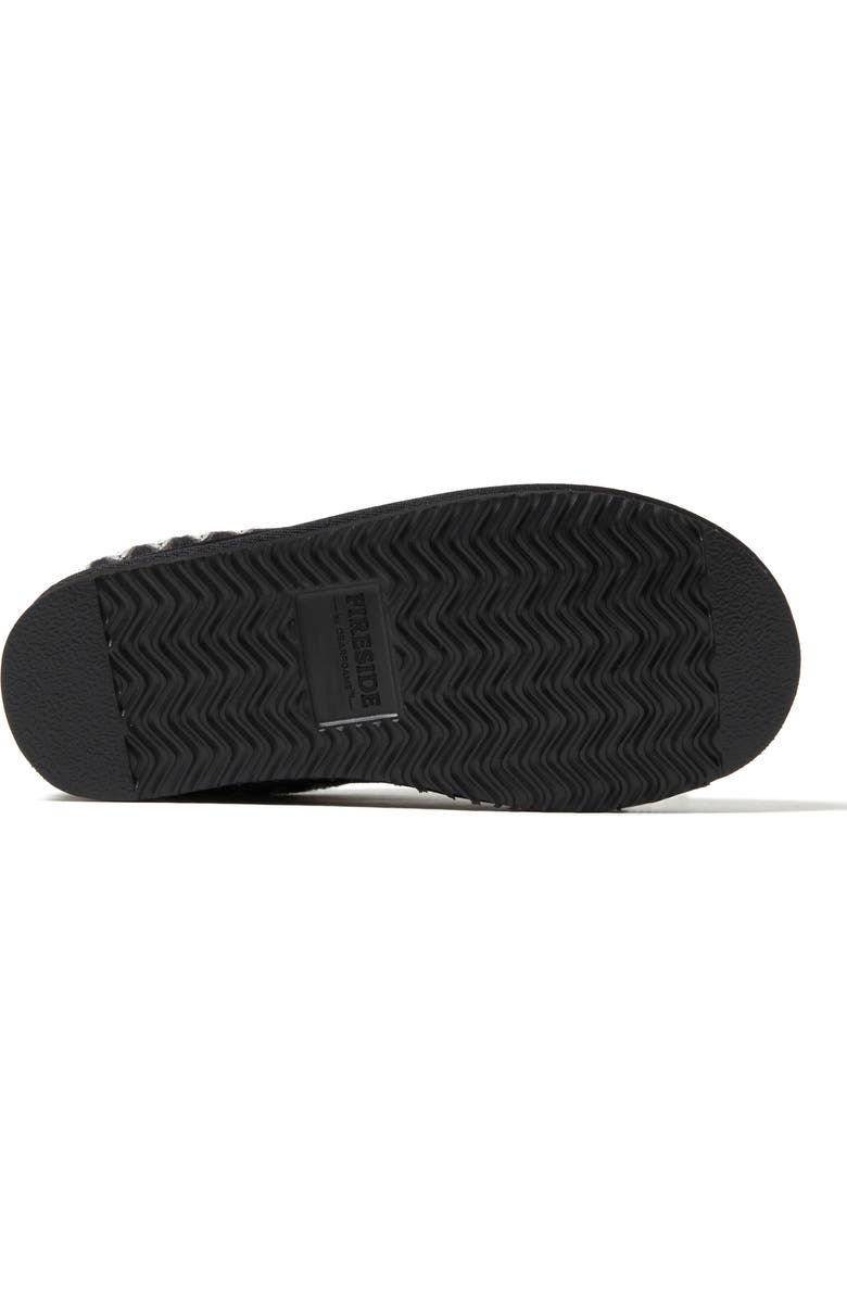 DEARFOAMS Fireside Greta Genuine Shearling Clog Slipper with Embroidery, Alternate, color, Black