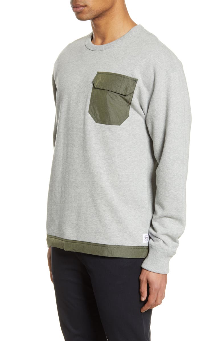 Reigning Champ Mixed Media Sweatshirt, Alternate, color,