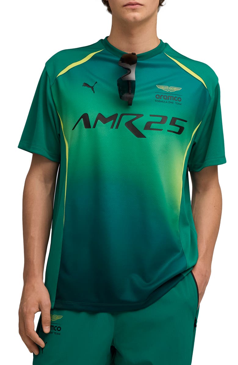 PUMA Aston Martin Formula 1 Jersey, Main, color, Green Lux