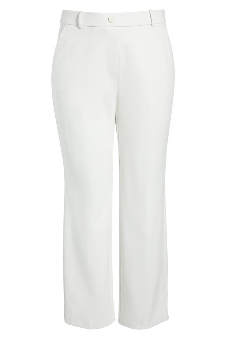 Faux Fly Stretch Straight Leg Pants, Alternate, color, VANILLA ICE