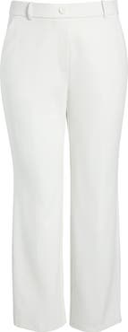 KASPER Faux Fly Stretch Straight Leg Pants