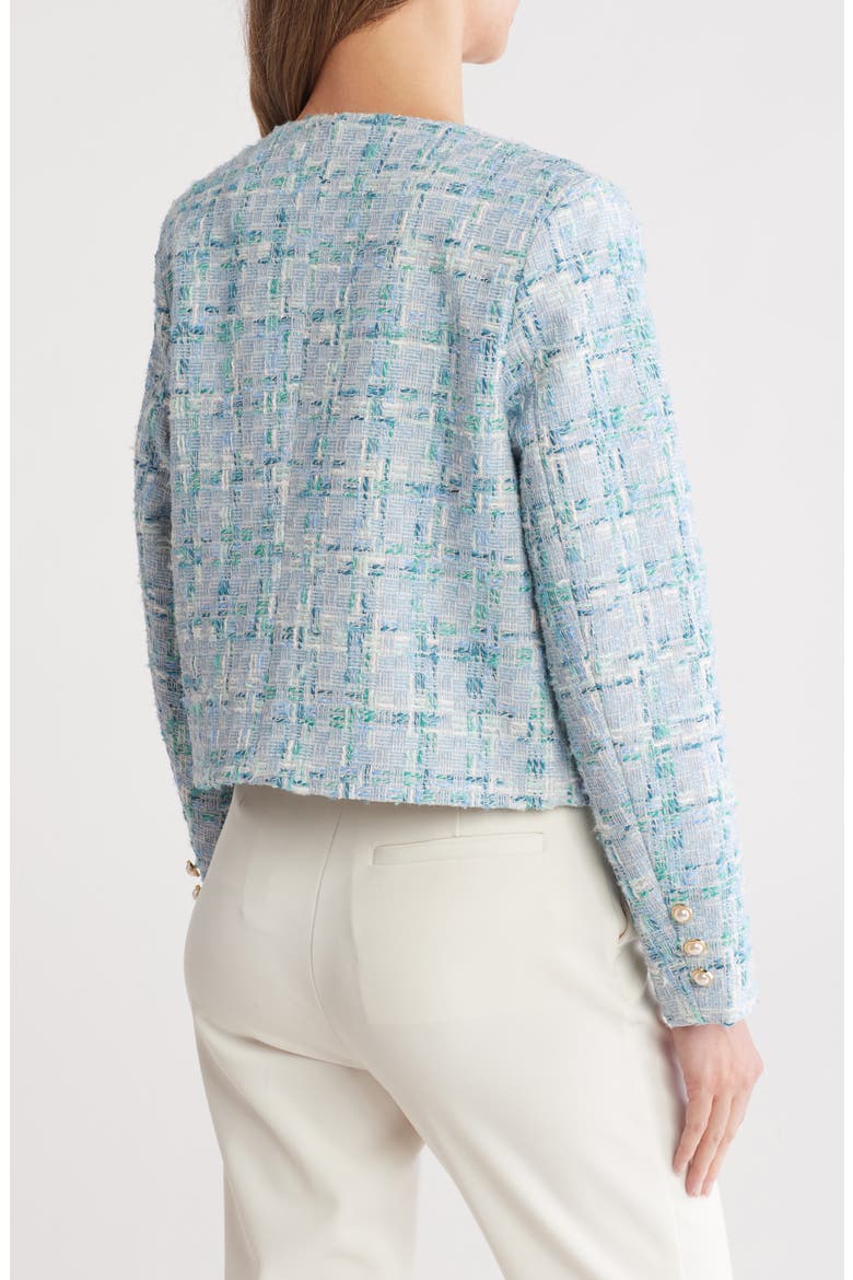Bouclé Tweed Jacket, Alternate, color, BLUE MULTI