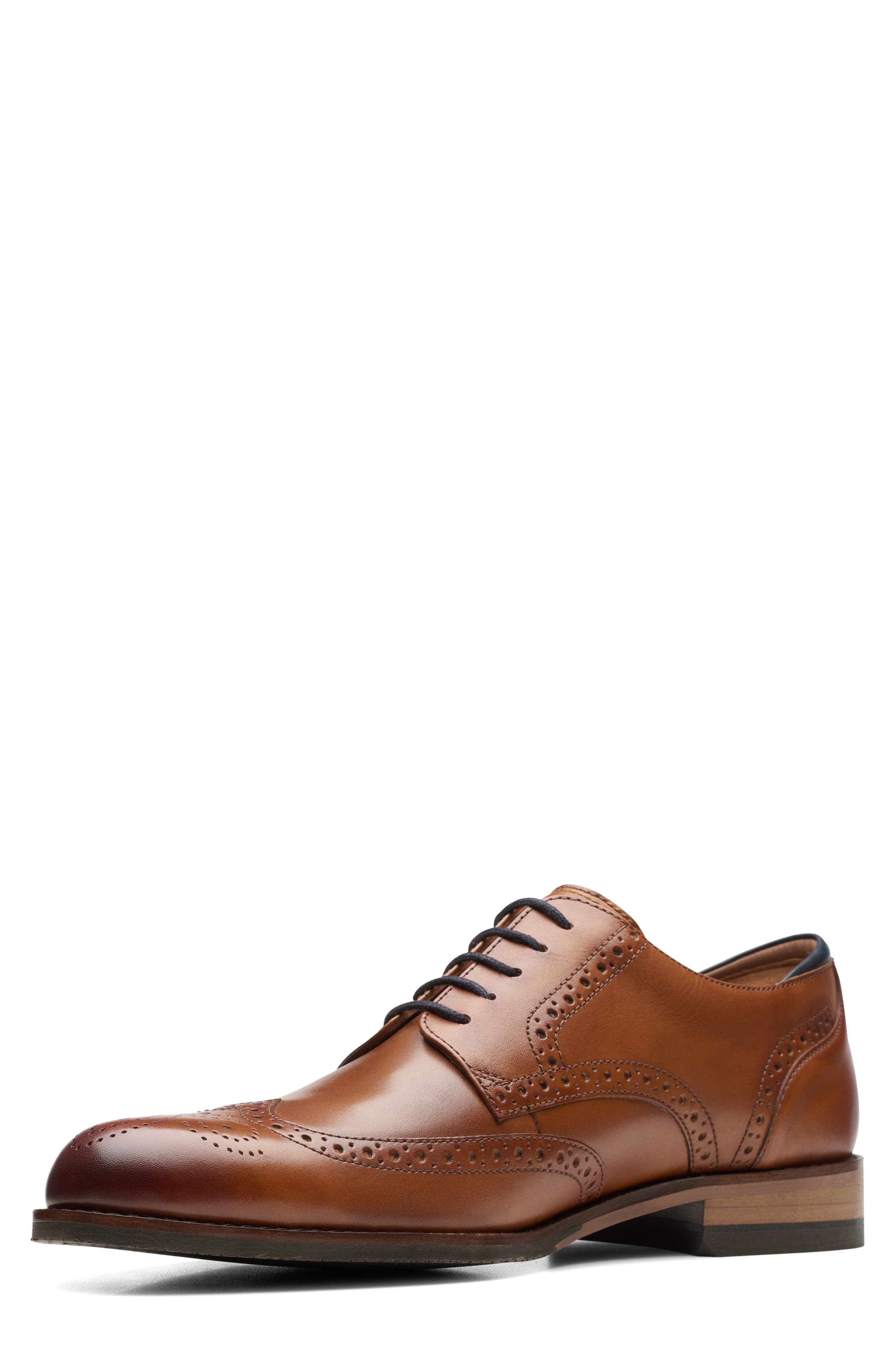 Craft Arlo Limit Leather Wingtip Derby, Alternate, color, TAN LEATHER