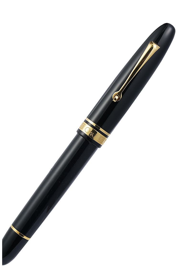 Ogiva Nera with Gold Trim Fountain Pen, Alternate, color, Black Fine