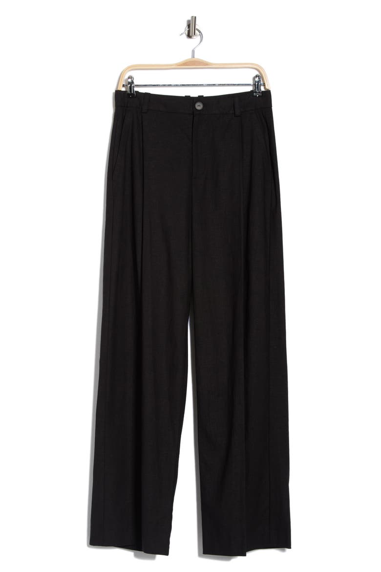 High Waist Tailored Wide Leg Pants, Alternate, color, SOFT BLACK