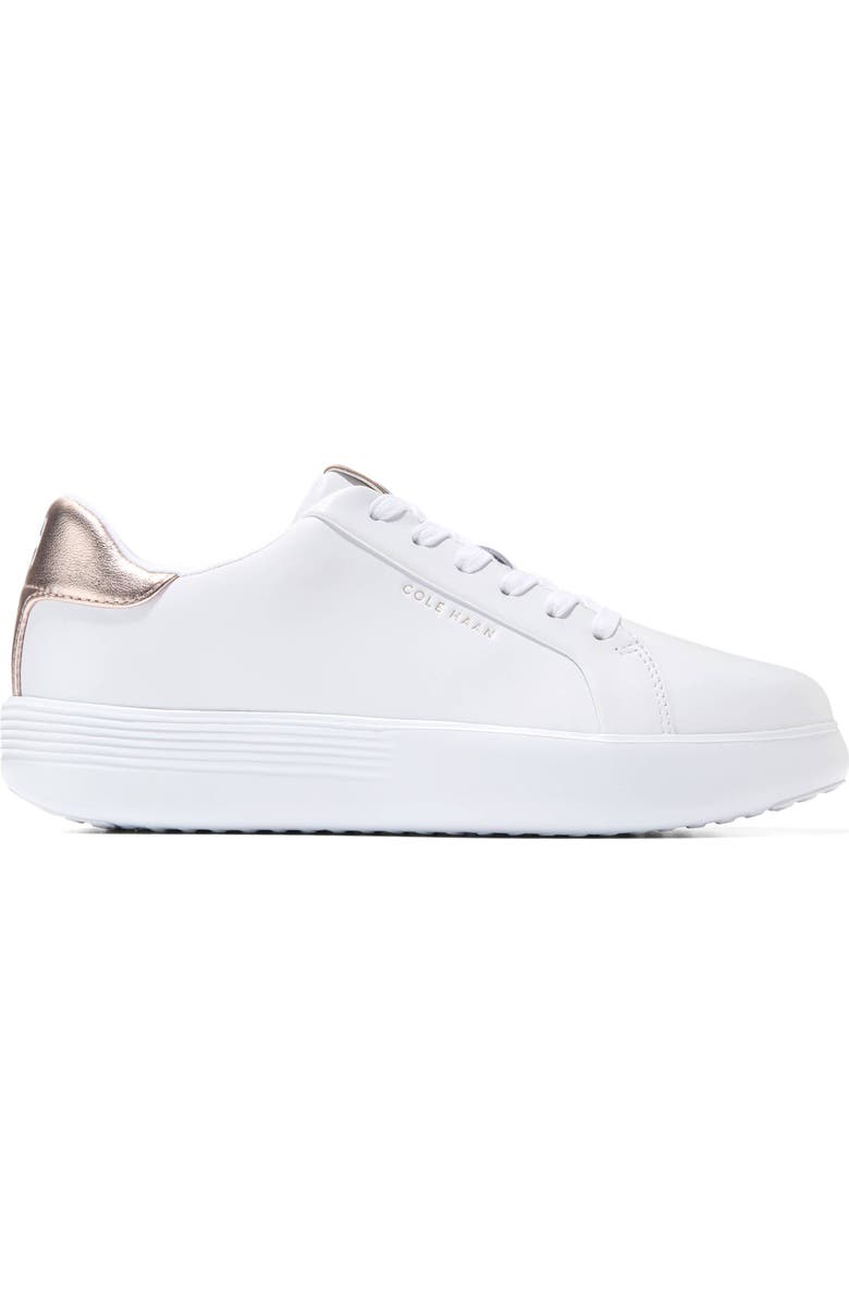 Cole Haan Grand Crosscourt Joy Platform Sneaker, Alternate, color, Optic White/ Rose Gold