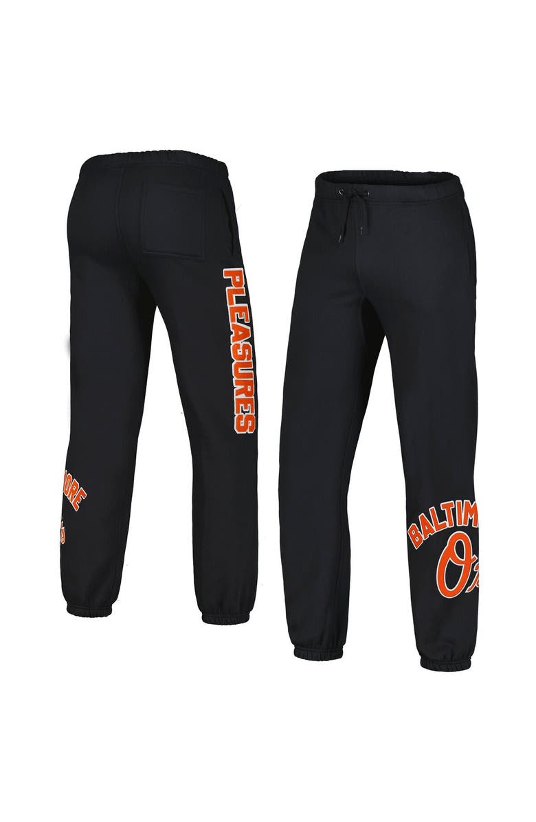 PLEASURES Men's PLEASURES Black Baltimore Orioles Opening Day Sweatpants, Alternate, color, 