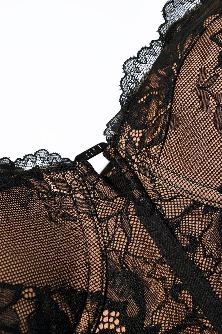 Mega Sculpting Lace Corset Top, Alternate, color, Lace Black/Tawny